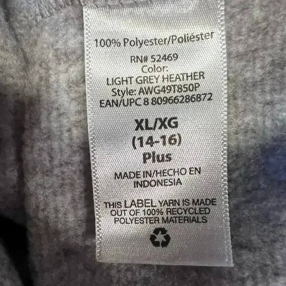 Athletic Works Half Zip Fleece Girls XL 14/16 - Picture 2 of 4